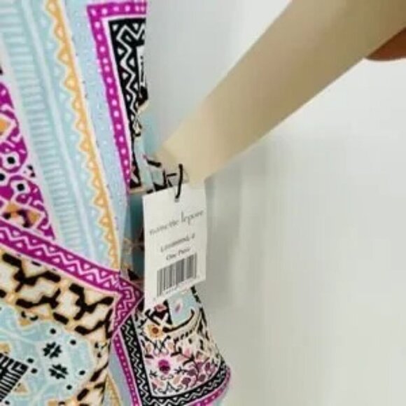 Nanette Lepore Swimsuit 8 Printed One Piece Blue and Purple NWT $155 - Picture 9 of 9